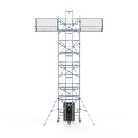 Euroscaffold Solar Rolsteiger 135x305x10,2m werkhoogte, inclusief Solar lift, Safeguard dakrandbeveiliging