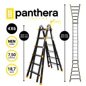 Panthera Multiladder PRO 4x6 Zwart