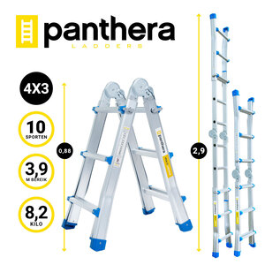 Panthera Vouwladder telescopisch 4x3