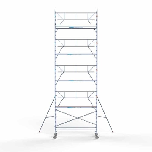 Euroscaffold Rolsteiger Professional carbondeck 90 x 305 x 10,2m werkhoogte + enkelzijdige voorloopleuningen