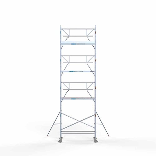 Euroscaffold Rolsteiger Professional carbondeck 90 x 250 x 9,2m werkhoogte + enkelzijdige voorloopleuningen
