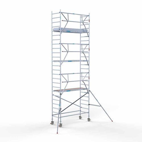 Euroscaffold Rolsteiger Professional carbondeck 90 x 250 x 8,2m werkhoogte + enkelzijdige voorloopleuningen