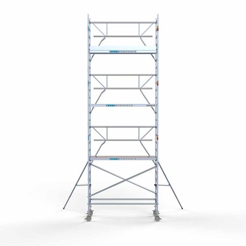 Euroscaffold Rolsteiger Professional carbondeck 90 x 250 x 8,2m werkhoogte + enkelzijdige voorloopleuningen