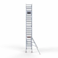 Euroscaffold Rolsteiger Professional carbondeck 90 x 250 x 8,2m werkhoogte + enkelzijdige voorloopleuningen