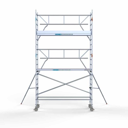 Euroscaffold Rolsteiger Professional carbondeck 90 x 305 x 6,2m werkhoogte + enkelzijdige voorloopleuningen