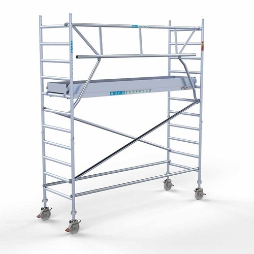Euroscaffold Rolsteiger Professional 90 x 305 x 4,2m werkhoogte + enkelzijdige voorloopleuningen