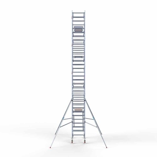 Euroscaffold Rolsteiger Professional carbondeck 90 x 190 x 10,2m werkhoogte + dubbelzijdige voorloopleuningen