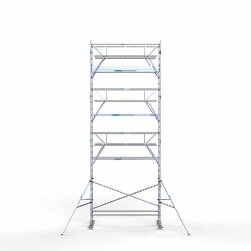 Euroscaffold Rolsteiger Professional carbondeck 90 x 305 x 9,2m werkhoogte + dubbelzijdige voorloopleuningen