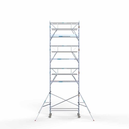 Euroscaffold Rolsteiger Professional carbondeck 90 x 250 x 9,2m werkhoogte + dubbelzijdige voorloopleuningen