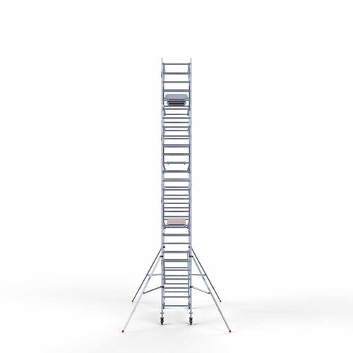 Euroscaffold Rolsteiger Professional carbondeck 90 x 250 x 9,2m werkhoogte + dubbelzijdige voorloopleuningen