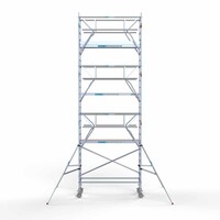 Euroscaffold Rolsteiger Professional carbondeck 90 x 250 x 8,2m werkhoogte + dubbelzijdige voorloopleuningen