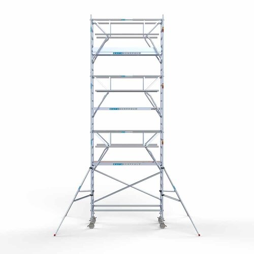 Euroscaffold Rolsteiger Professional carbondeck 90 x 250 x 8,2m werkhoogte + dubbelzijdige voorloopleuningen