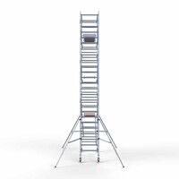 Euroscaffold Rolsteiger Professional carbondeck 90 x 250 x 8,2m werkhoogte + dubbelzijdige voorloopleuningen
