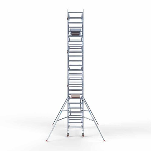 Euroscaffold Rolsteiger Professional carbondeck 90 x 250 x 8,2m werkhoogte + dubbelzijdige voorloopleuningen