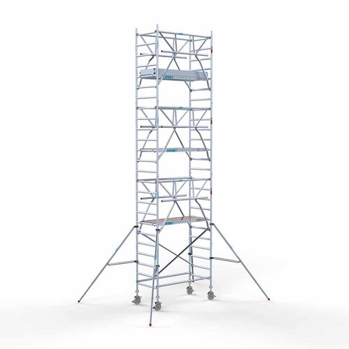 Euroscaffold Rolsteiger Professional 90 x 190 x 8,2m werkhoogte + dubbelzijdige voorloopleuningen