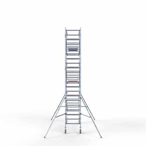 Euroscaffold Rolsteiger Professional carbondeck 90 x 305 x 7,2m werkhoogte + dubbelzijdige voorloopleuningen