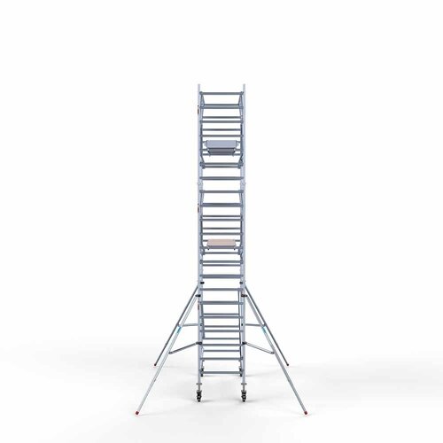 Euroscaffold Rolsteiger Professional carbondeck 90 x 250 x 7,2m werkhoogte + dubbelzijdige voorloopleuningen