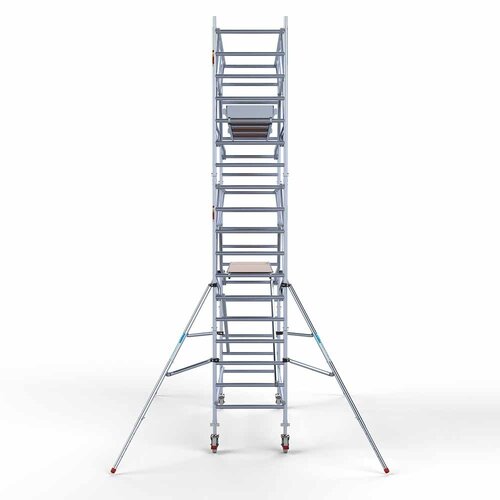 Euroscaffold Rolsteiger Professional carbondeck 90 x 305 x 6,2m werkhoogte + dubbelzijdige voorloopleuningen