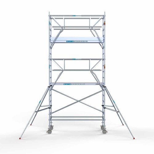 Euroscaffold Rolsteiger Professional 90 x 250 x 6,2m werkhoogte + dubbelzijdige voorloopleuningen