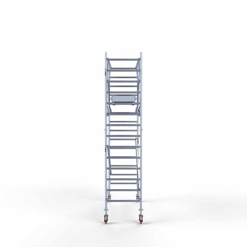 Euroscaffold Rolsteiger Professional 90 x 305 x 5,2m werkhoogte + dubbelzijdige voorloopleuningen