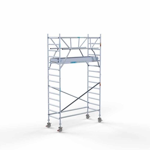 Euroscaffold Rolsteiger Professional carbondeck 90 x 250 x 5,2m werkhoogte + dubbelzijdige voorloopleuningen