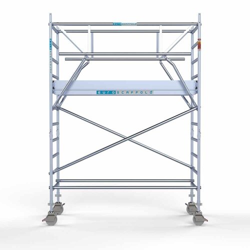 Euroscaffold Rolsteiger Professional 90 x 250 x 4,2m werkhoogte + dubbelzijdige voorloopleuningen