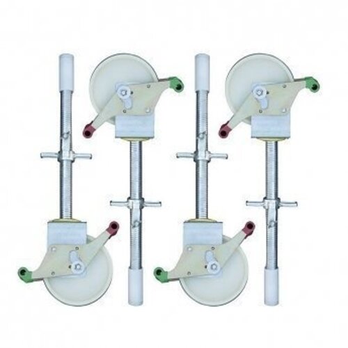 Euroscaffold Steigeraanhanger 305 + Rolsteiger Voorloopleuning Enkel 135 x 305 x 13,2 meter werkhoogte