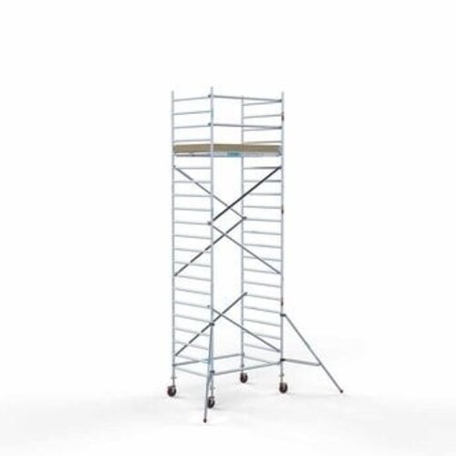 Euroscaffold Afsluitbare Steigeraanhanger + Basis Rolsteiger 135 x 250 x 7,2 meter