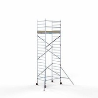 Euroscaffold Afsluitbare Steigeraanhanger + Basis Rolsteiger 135 x 190 x 7,2 meter