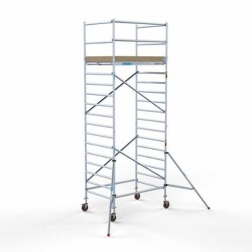 Euroscaffold Afsluitbare Steigeraanhanger + Basis Rolsteiger 135 x 190 x 6,2 meter