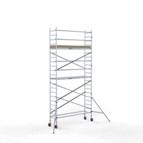 Euroscaffold Afsluitbare Steigeraanhanger + Basis Rolsteiger 75 x 305 x 7,2 meter