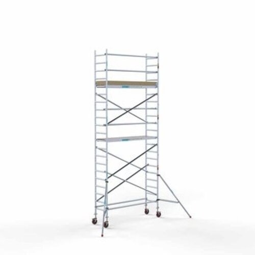 Euroscaffold Afsluitbare Steigeraanhanger + Basis Rolsteiger 75 x 250 x 7,2 meter