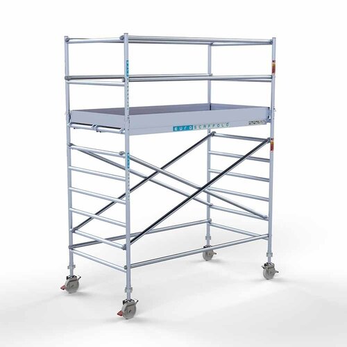 Euroscaffold Rolsteiger Original 135 x 250 x 4,2m werkhoogte met lichtgewicht platform