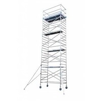 Euroscaffold Euro rolsteiger 135 x 190 x 14,2m werkhoogte met lichtgewicht platform
