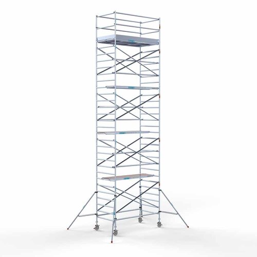 Euroscaffold Euro rolsteiger 135 x 250 x 10,2m werkhoogte met lichtgewicht platform