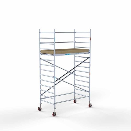 Euroscaffold Basis rolsteiger 135 x 250 x 5,2m werkhoogte met lichtgewicht platform