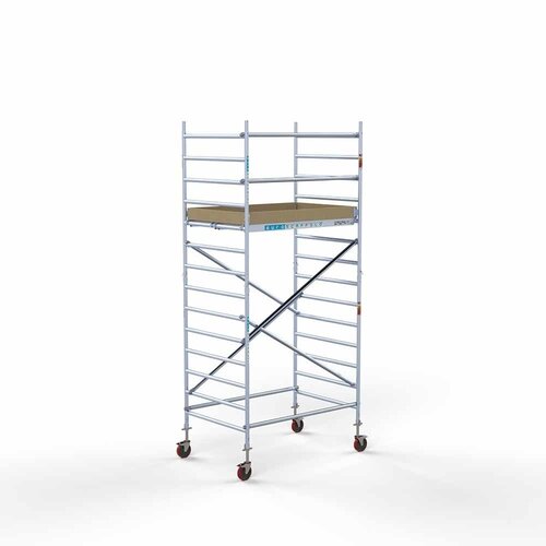 Euroscaffold Basis rolsteiger 135 x 190 x 5,2m werkhoogte met lichtgewicht platform