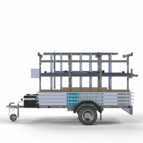 Euroscaffold Steigeraanhanger + Rolsteiger Original 75 x 190 x 10,2 meter werkhoogte