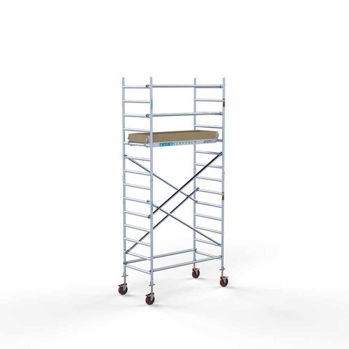 Euroscaffold Basis rolsteiger 90 x 190 x 5,2m werkhoogte met lichtgewicht platform