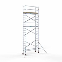Euroscaffold Basis rolsteiger 75 x 250 x 8,2m werkhoogte met lichtgewicht platform Euroscaffold Basis rolsteiger 75 x 250 x 8,2m werkhoogte met lichtgewicht platform