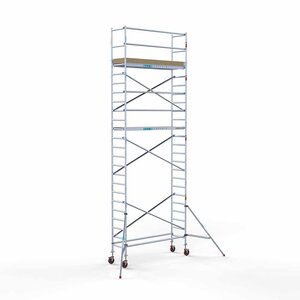 Euroscaffold Basis rolsteiger 75 x 250 x 8,2m werkhoogte met lichtgewicht platform Euroscaffold Basis rolsteiger 75 x 250 x 8,2m werkhoogte met lichtgewicht platform