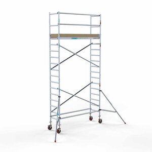 Basis rolsteiger 75 x 250 x 6,2m werkhoogte met lichtgewicht platform