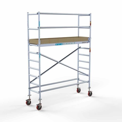 Euroscaffold Basis rolsteiger 75 x 250 x 4,2m werkhoogte met lichtgewicht platform