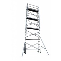 Euroscaffold Steigeraanhanger + Euro Rolsteiger Compleet 135 x 305 x 10,2 meter werkhoogte Euroscaffold Steigeraanhanger + Euro Rolsteiger Compleet 135 x 305 x 10,2 meter werkhoogte