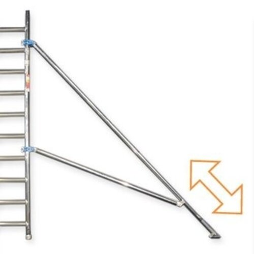 Euroscaffold Steigeraanhanger + rolsteiger Original 135x250 12,2m werkhoogte
