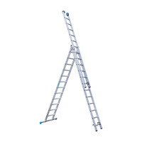 Eurostairs Eurostairs Reformladder driedelig recht 3 x 12 sporten + gevelrollen