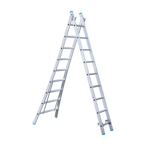 Eurostairs Eurostairs Reformladder dubbel uitgebogen 2 x 9 sporten
