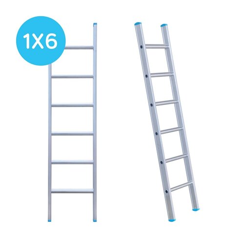 Eurostairs Eurostairs Ladder enkel recht 1 x 6 sporten