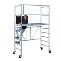 Euroscaffold Kamersteiger 90x190x4m werkhoogte + platform 30 cm + uitbreiding A