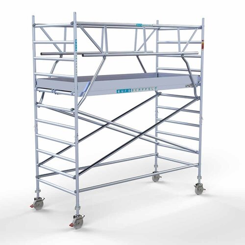 Euroscaffold Rolsteiger Professional 135 x 305 x 4,2m werkhoogte incl. dubbele voorloopleuning